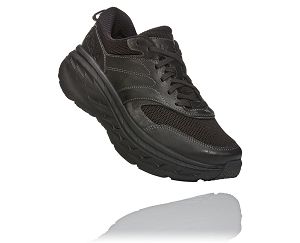 Hoka One One Bondi L Mens Road Running Shoes Black/Raven | AU-9647381